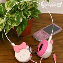 Hello Kitty 头形耳机麦克风语音耳包iPhone 4耳机电脑耳机-正品