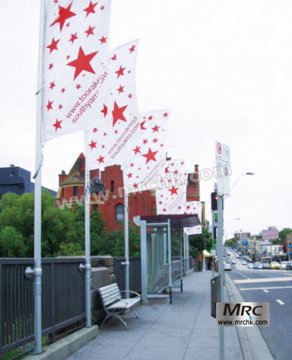 Banner flag and flag poles