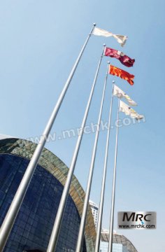 Aluminum wall flag poles
