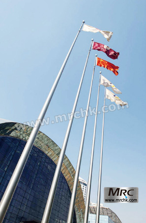 aluminum wall flag poles
